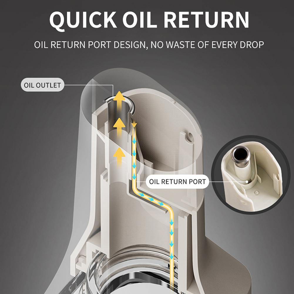 Seasoning Bottles Multipurpose Vinegar Dispenser Leak-Proof Glass Oil Can Automatic Opening for BBQ Cooking Salad Kitchen Gadget