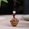 Cute Sheep Goat Shape Charm Diy Making Accessories Jewelry Findings Keychain Components Wood Car Keyring Sandalwood Keychains