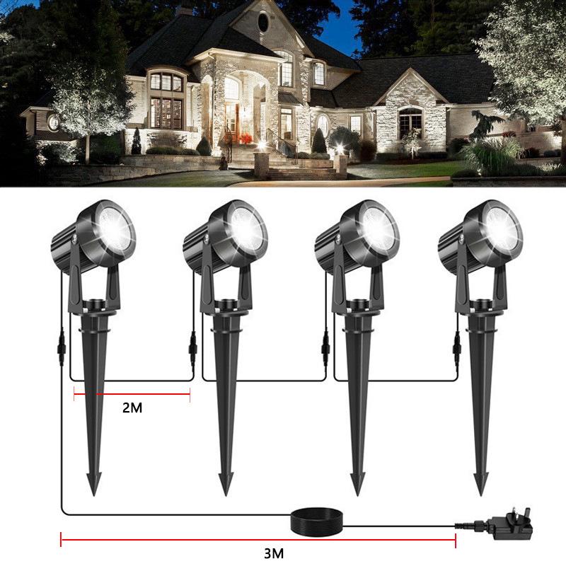 Ultra-Bright Waterproof Solar Ground Spotlight for Outdoor Garden and Landscape Lighting