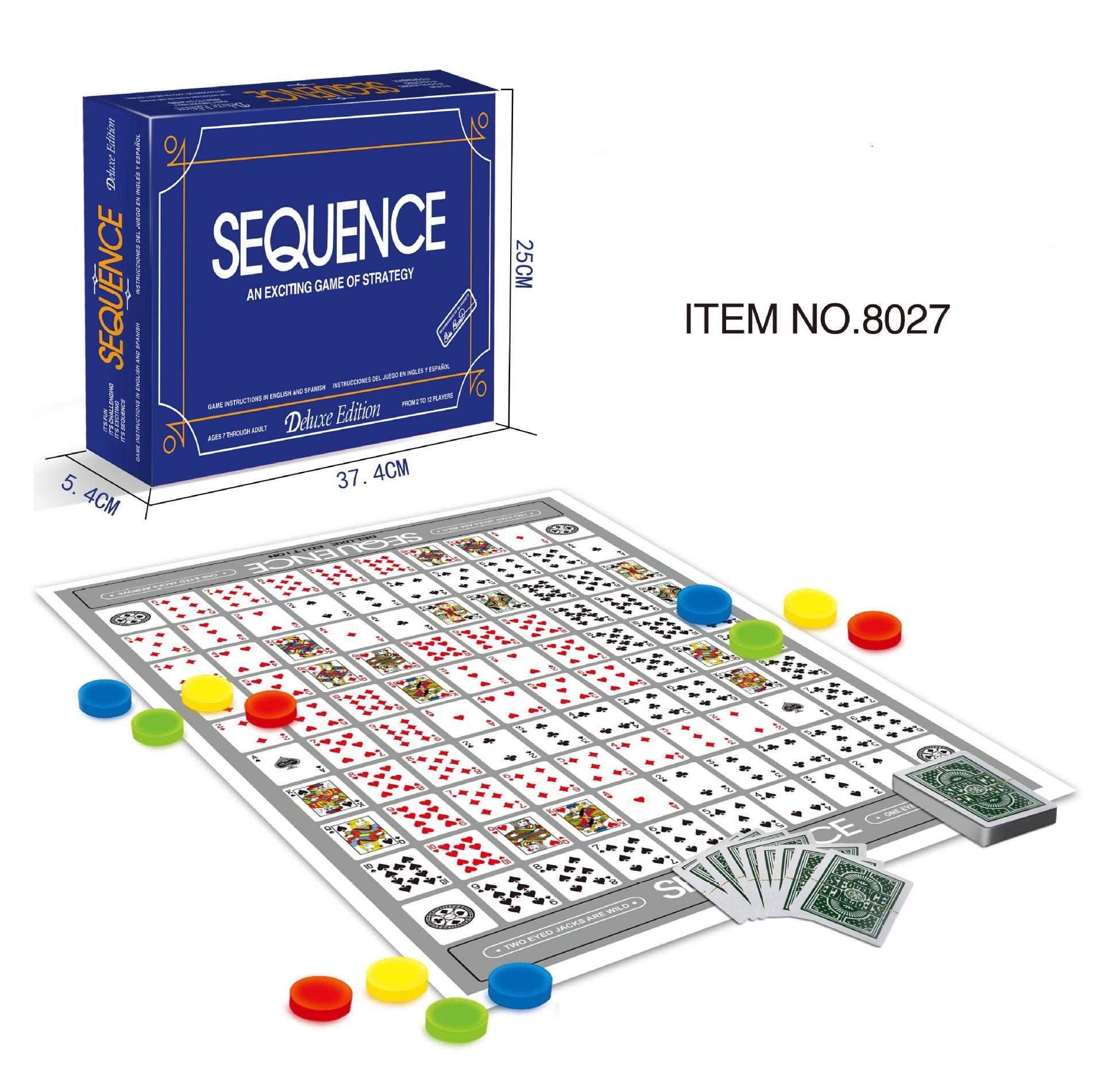 

Family Friendly Sequence Board Game Card Maze Fancy Gomoku Strategy Games