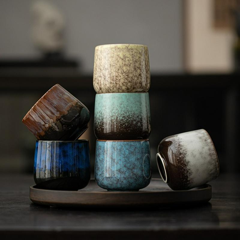 Japanese Style Ceramic Coffee Mugs Creative Vintage Kiln Glaze Tea Cup Household Office Single Cup Drinkware Milk Mug Water Cup