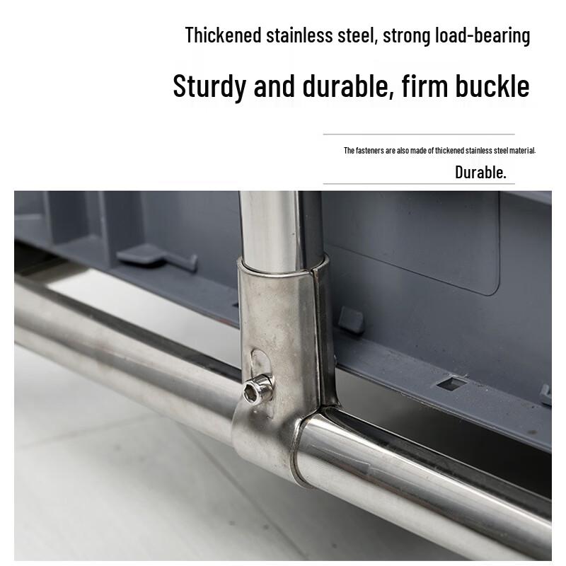 Movable Mop and Broom Holder with Storage Shelf