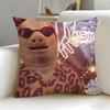 popular cartoon character John Pork Cushion Cover Soft  EasyWash Pillow Case  Versatile for Couch Bed Travel and Office