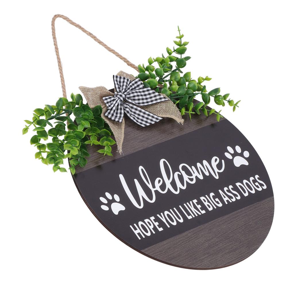 Willkommensschild Rustikaler Holztürhänger Bauernhaus Haustür Veranda Dekorationen für Zuhause Restaurant