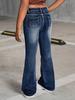 Trendy High Waist Elastic Flare Jeans for Teenage Girls - New European & American Style