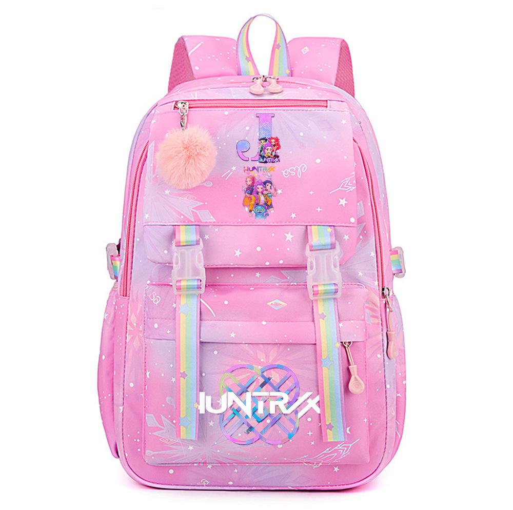 Rucsac Drăguț Anime K-Pop Vânători de Demoni Imprimat pentru Adolescent Student Fată Băiat Rucsac Rucsac Capacitate Mare Geantă de Călătorie Mochila