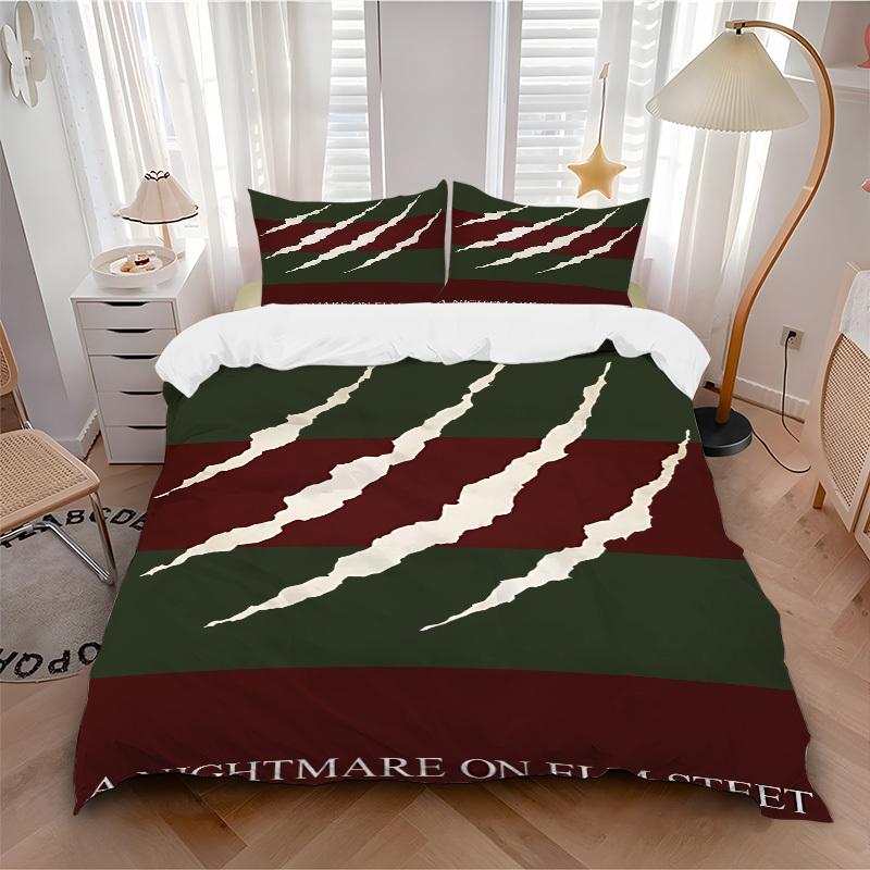 

3pcs A Nightmare on Elm Street Bedding Set, Soft Polyester Duvet Cover and Pillowcases Machine Washable Seasons all suitable074 135x200cm