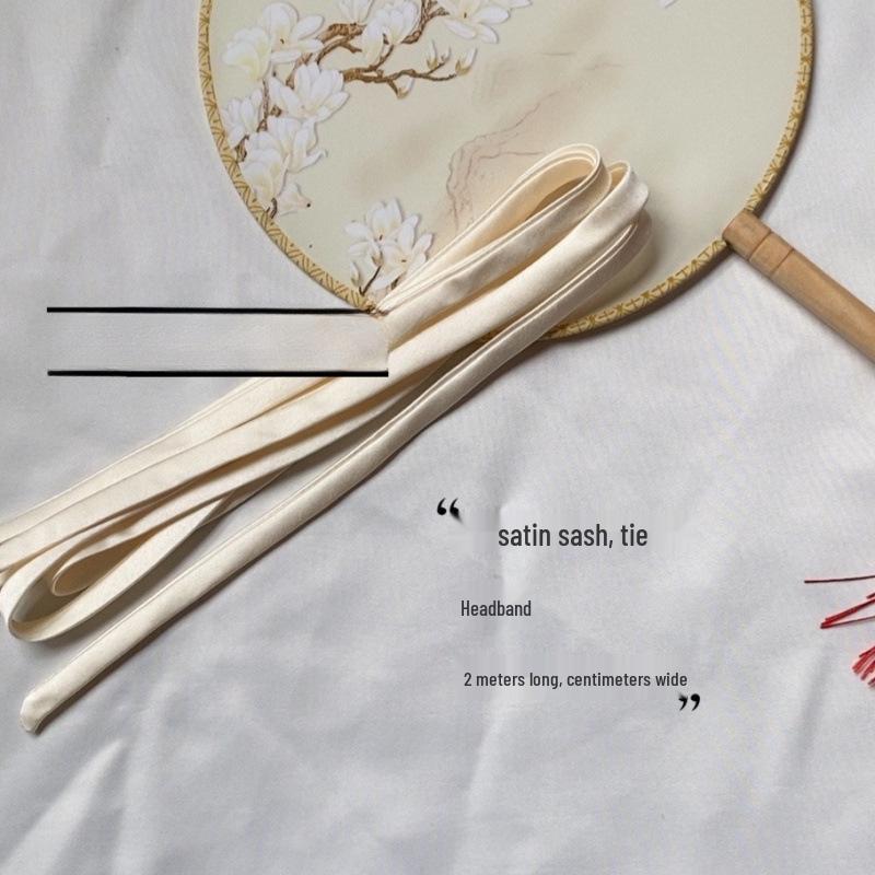 שמלת כלה מסאטן עם שרוכים, פפיון וסרט לשיער, עמידה ורב-תכליתית לכלה