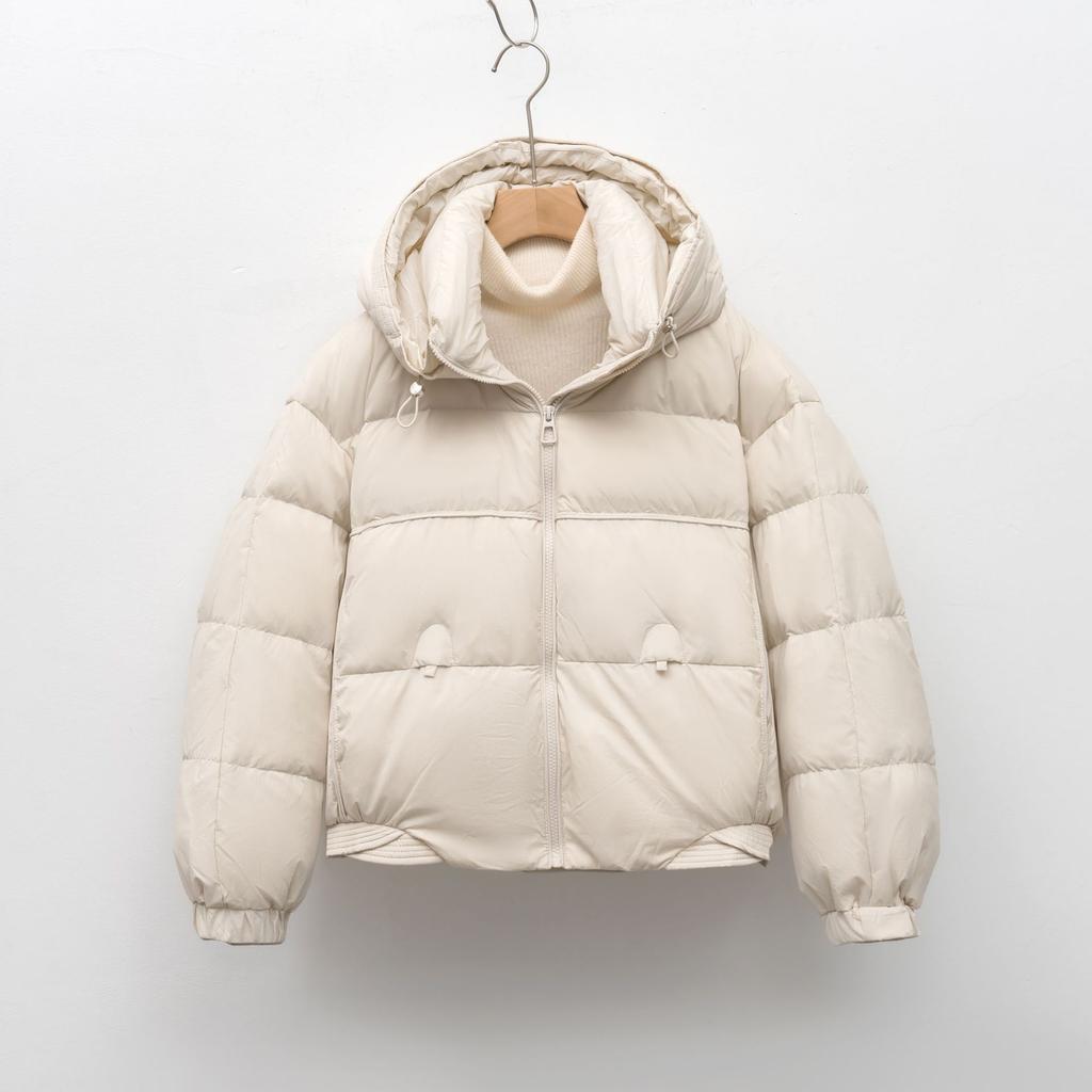 Down Hooded Short Winter Simple Small Solid Color Duck Down Bread Down Jacket