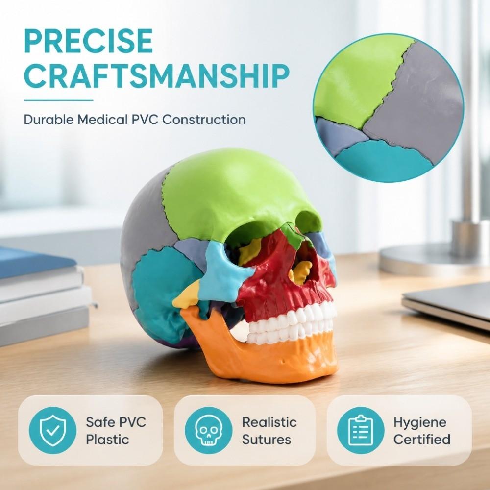 15 Parts Human Skull Model Half Size Teaching Skull Model Mini Mini Skull Model Educational Study