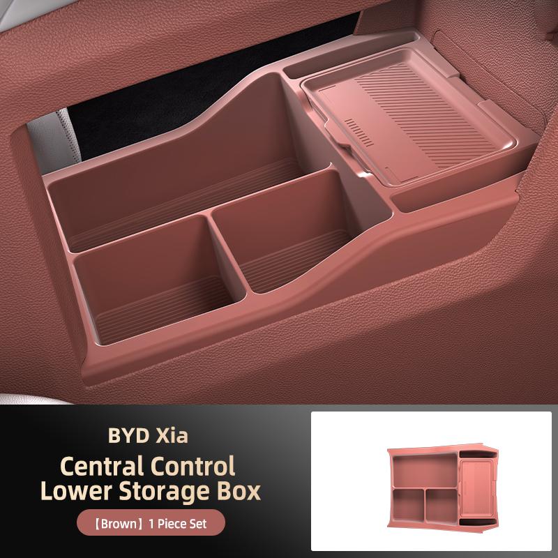 For 2025 BYD M9 Storage Box Center Armrest Hidden Box Cup Holder Organizer Interior Accessories