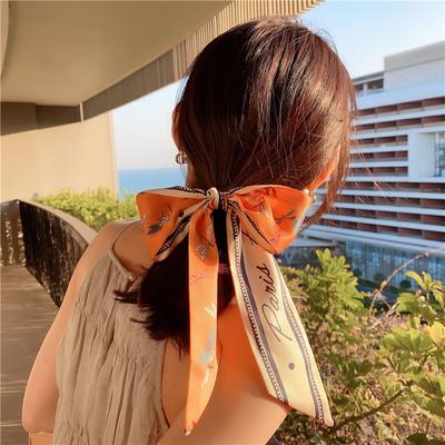 Luxury Silk Skinny Neck Scarf Office Lady Women Fashion Ribbon Horse Print Headband Small Hair Scarves Band Female Kerchief Female Bandana Shawl