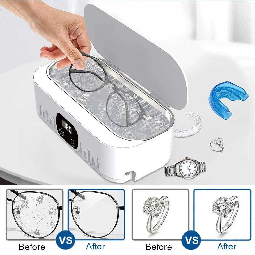 Ultrasonic Cleaner Glasses Cleaner for Jewelry Watches Denture Ultrasonic Cleaner High Frequency Vibration Washing Machine