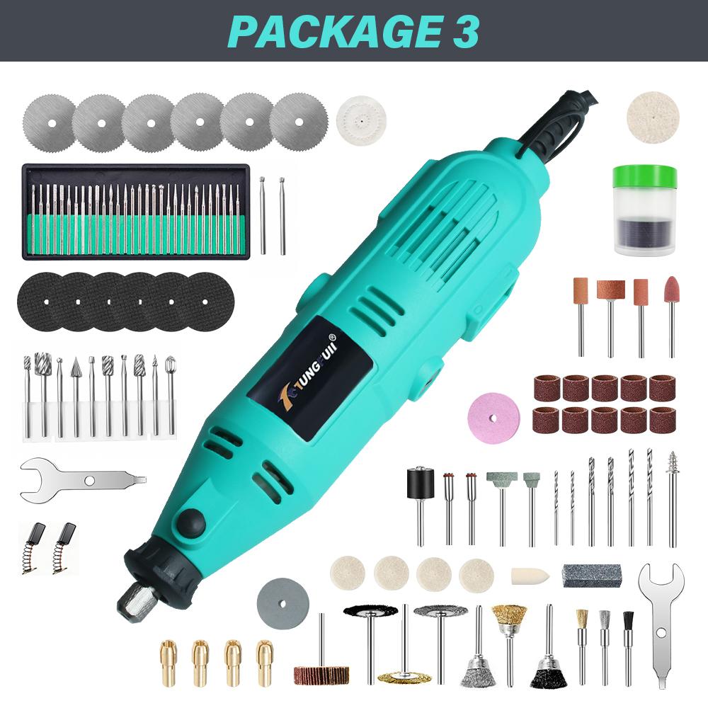 TUNGFULL 150W Electric Grinder Multi-Function Rotary Tool Kit 6 Speed 10000-32000RPM with Complete Accessories for DIY Projects