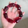 Blood Amber Bracelet: High-End Unisex Second Generation with Full Blood Honey Amber