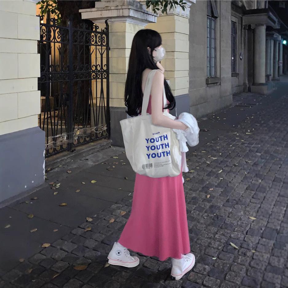 Dress women's summer new outer wear Spice girl chic waist slim fit inner temperament dress