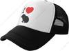 I Love Capybara Hat Mesh Cap for Unisex Women Adjustable Trucker Hat Baseball Cap