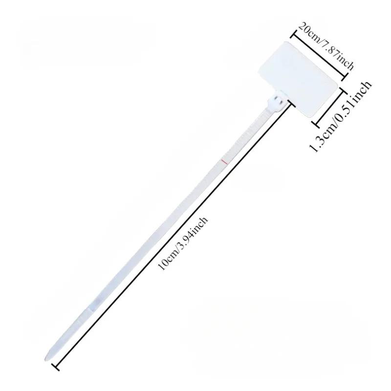 50pcs Nylon Label Self-locking Cable Tie Color Mark Disposable Plastic Buckle Waterproof Cable Wire Mark Cable Tie