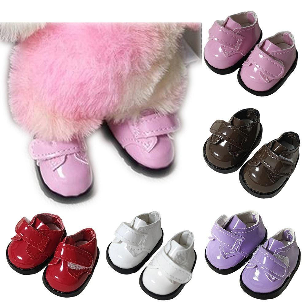 Hand-made Doll Shoes Leather Material Leather Shoes Hobbies For 17CM Labubu Doll Shoes  Doll Toys