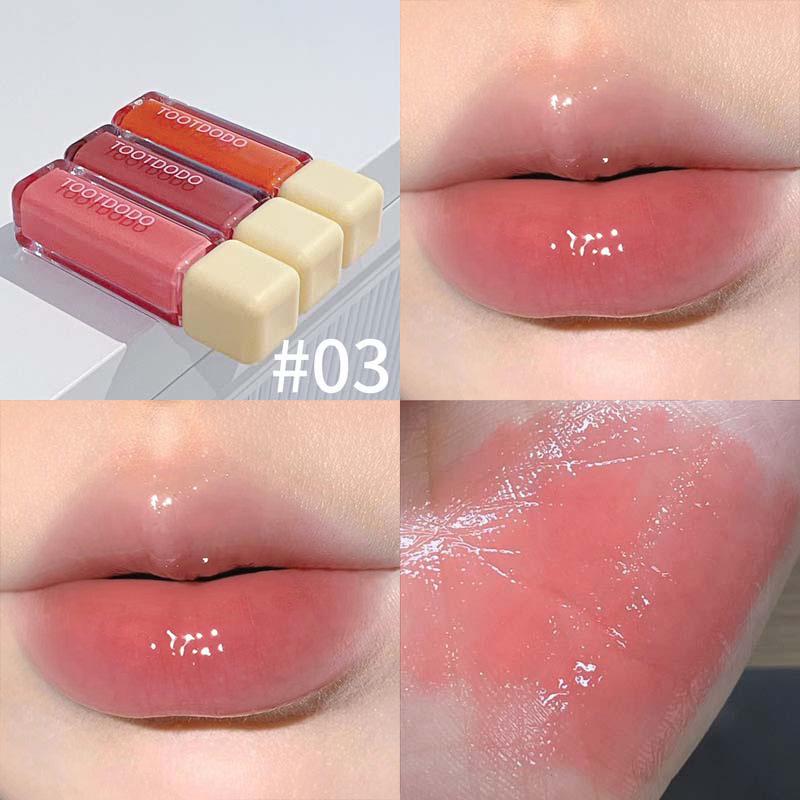 Dodo Toot Lip Glaze - Pink Mango Ripple: Korean Style, Age-Defying, Transfer-Resistant, Glassy Moisturizing Tint.