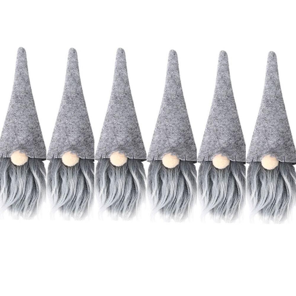 6pcs Reusable Faceless Doll Wine Bottle Cover Non-woven Merry Christmas Decoration  Home Xmas Decor