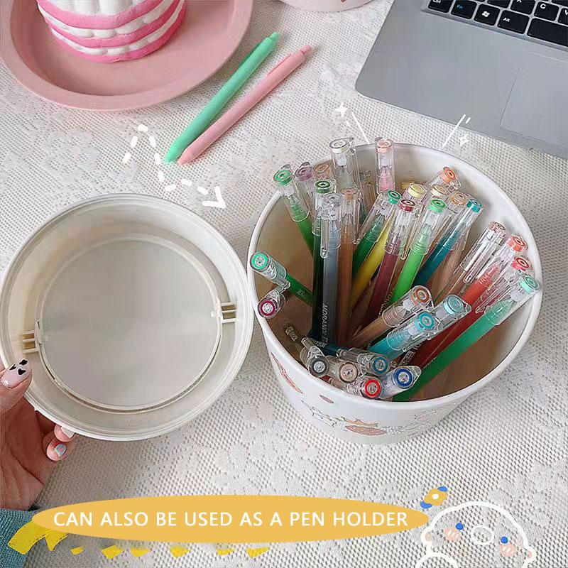 Desktop Trash Can Cute Net Red Mini Girl Ins Covered Small Office Home Simple Nordic Storage Box To Send Sticker Pen Holder Storage Waste Bin