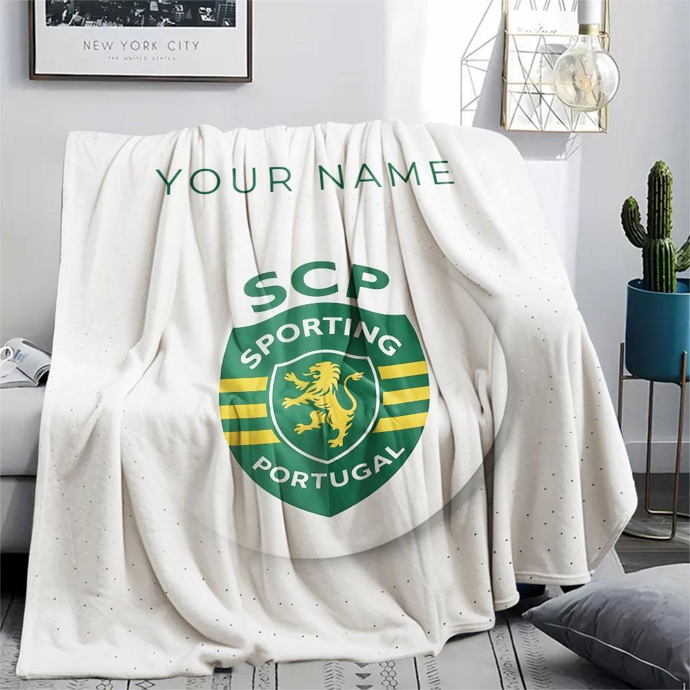 Custom Name,Sporting CP Printed Flannel Blanket, soft throw for bedroom sofa, washable, Christmas present, great gift.