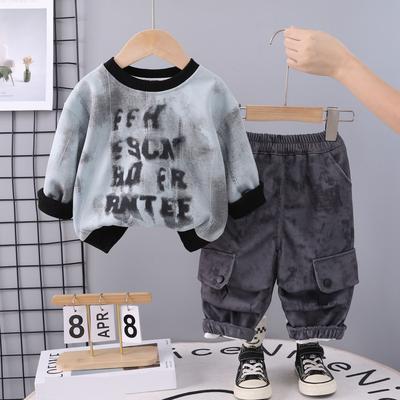 Kids Casual Long-Sleeve Set, Comfortable Daily Wear Outfits