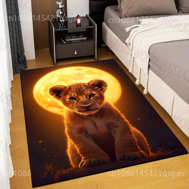 

Little Lion in The Moonlight Carpet for Living Room Bedroom Sofa Creative Doormat Home Decor Area Rugged Non-slip Mat for Gifts 40x60cm (16x24in)