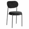 Camile Velvet UPHOLSTERED CHAIR BLACK VELVET