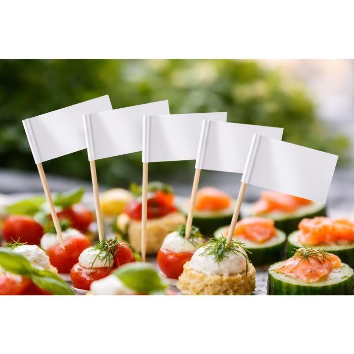 Cure-dents Drapeau Du Paraguay - 10 Cm - 100 Pièces - Plastique Adhésif - Bâton En Bambou - Pixelforma