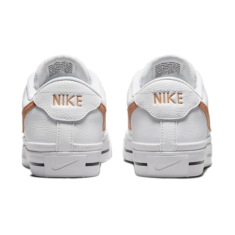 Nike Court Legacy White Light Cognac Men Sneakers Black Gum-Light-Brown CU4150-108