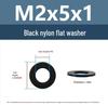 PA66 Nylon Wear-Resistant Flat Insulation Washer, Black & White, Round, Sizes M2-M24