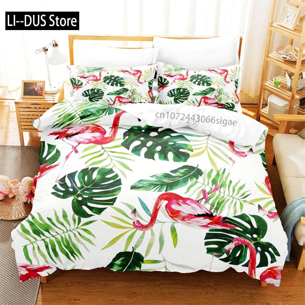 Tropical Plants Bedding Set Duvet Cover Set 3d Bedding Digital Printing Queen Size Bedding Set Fashion Design