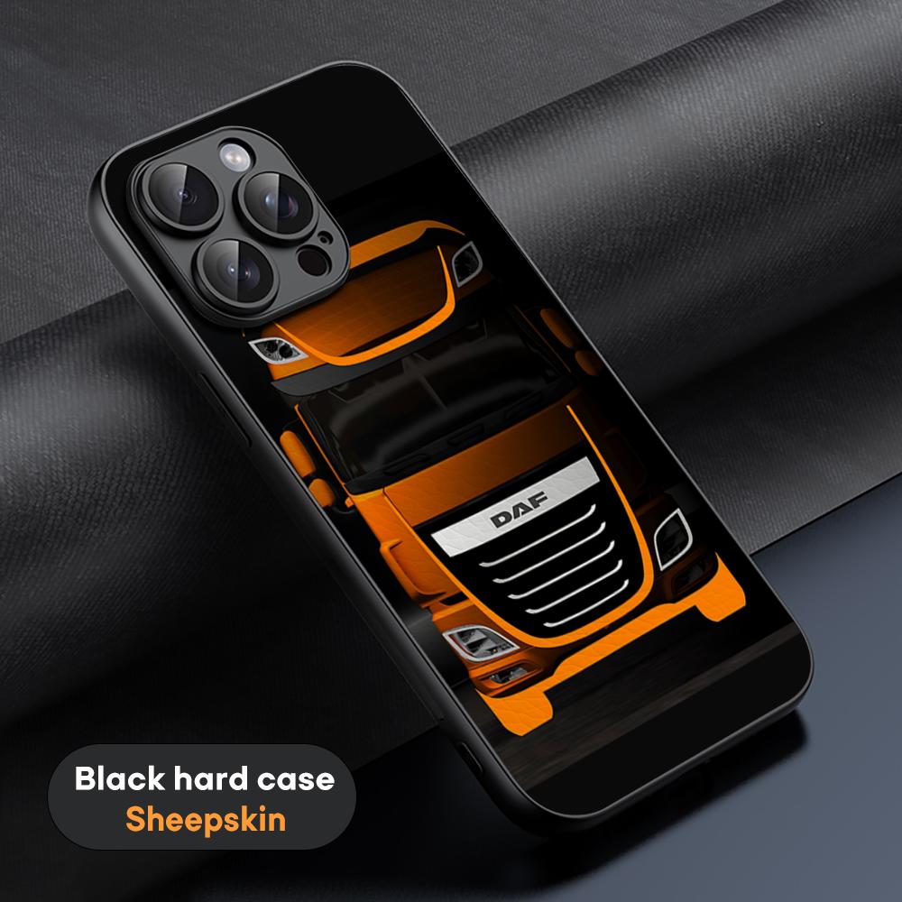 

D-dafs logo car logo fashion pattern Phone Case For iPhone 16 15 14 13 12 11 Plus Pro Max Limited Black hard case Sheepskin iPhone 11 Pro
