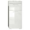 Bathroom Furniture Low Storage - 1 Door & 1 Drawer - White - W 37 X D 31 X H 79 Cm - AMANDA