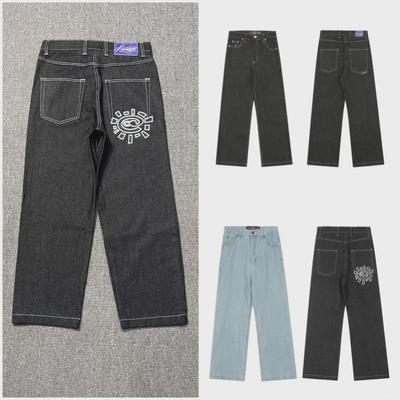ADWYSD Men's Hip-Hop Retro Loose Casual Jeans
