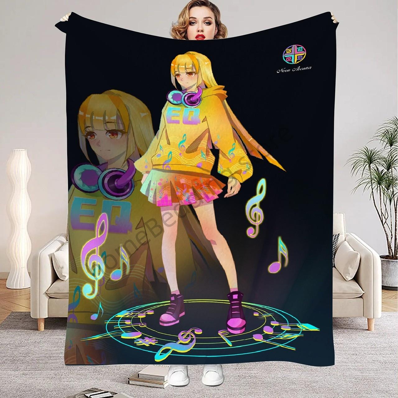 

Lume KPop Blanket NEON ARCANA Blanket Girls Boys Plaid Throw Blanket Kids Gift 3D Printing Bed Blanket Girls Gift Decoration 75x100cm (30x40inch)