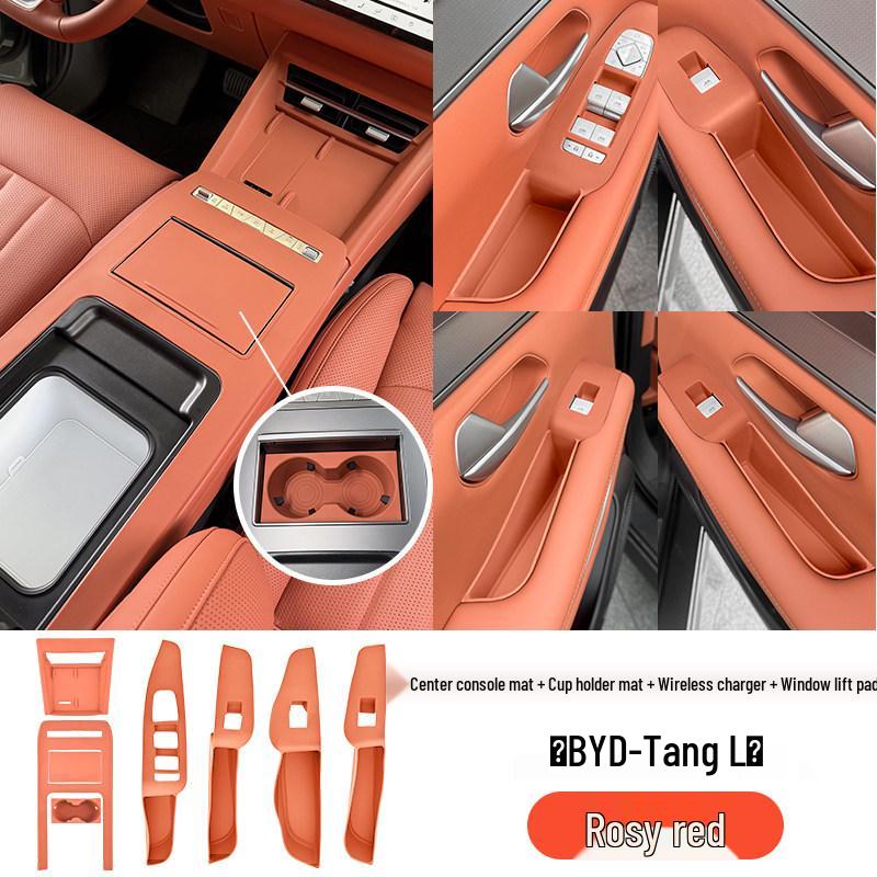 BYD Tang L Silikon Schalthebel & Konsolenmatte mit kabellosem Ladegerät