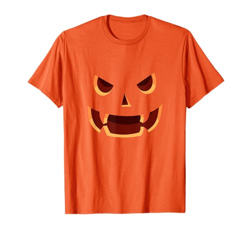 Jack o  Lantern Pumpkin Scary Easy Halloween Costume T-shirt