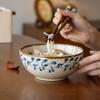 Medieval Tableware Brunch Bowl 5.5 Inch Special-Shaped Noodle Bowl Rice Bowl Ceramic Dessert Yogurt Bowl Outlet