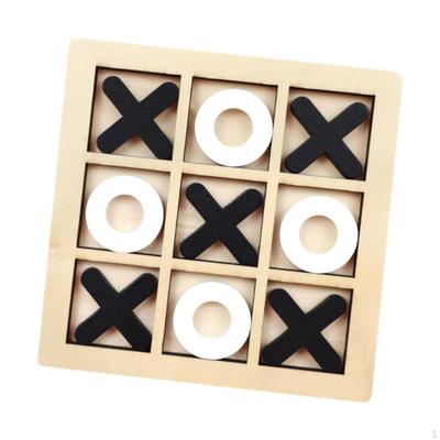 TAC TOE Board Game, Coffee Table Family Games, Blocks, for Children,