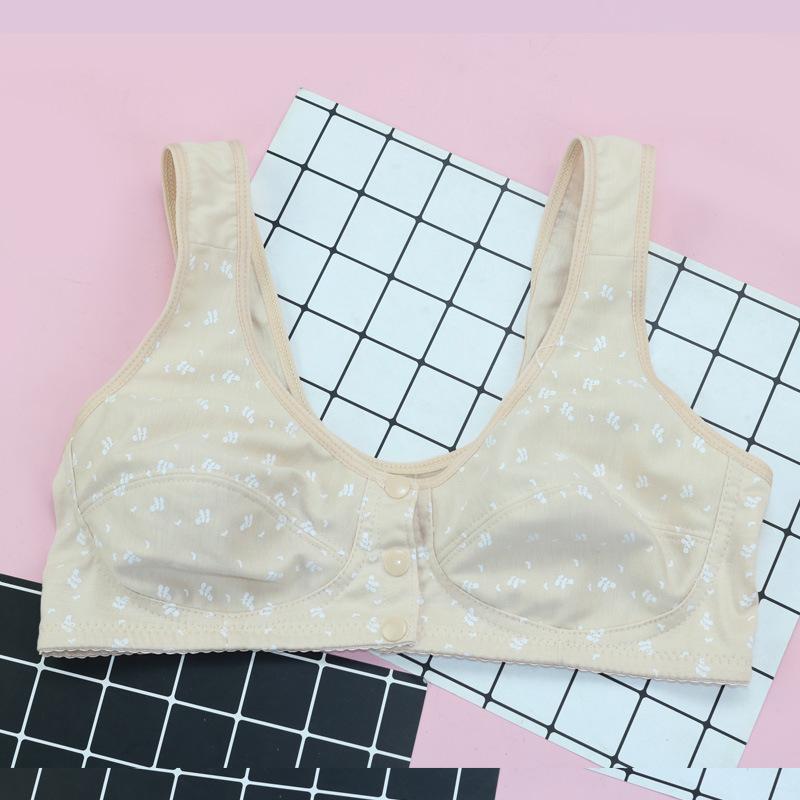 Direct batch front buckle thin women's underwear without steel ring comfortable thin cotton large size bra and women's vest 2025