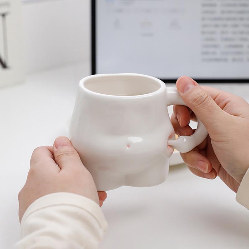 Pinch Belly Tassen Kaffeetassen Kawaii Keramik Süße Kaffeetasse Milch Tee Wassertassen Kreative Tasse Geschenk Porzellan Trinkkaffeetassen