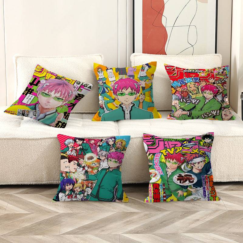 Saiki K Japanese Anime Pillow Gift Home Office Decoration Pillow Bedroom Sofa Car Cushion Coverpillow Case