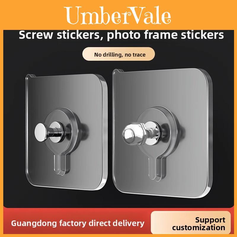 Wall Hooks Adhesive Mounting Acrylic Nodrill Strong Hold For Home Organization