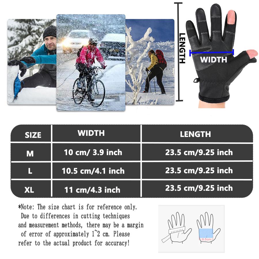 ZHUOHUA1 Pair Winter Cycling Gloves for Outdoor Sport,Thick Flee Warm Glove for Men&Women-Touch Screen To Hunting-Driving-Skiing