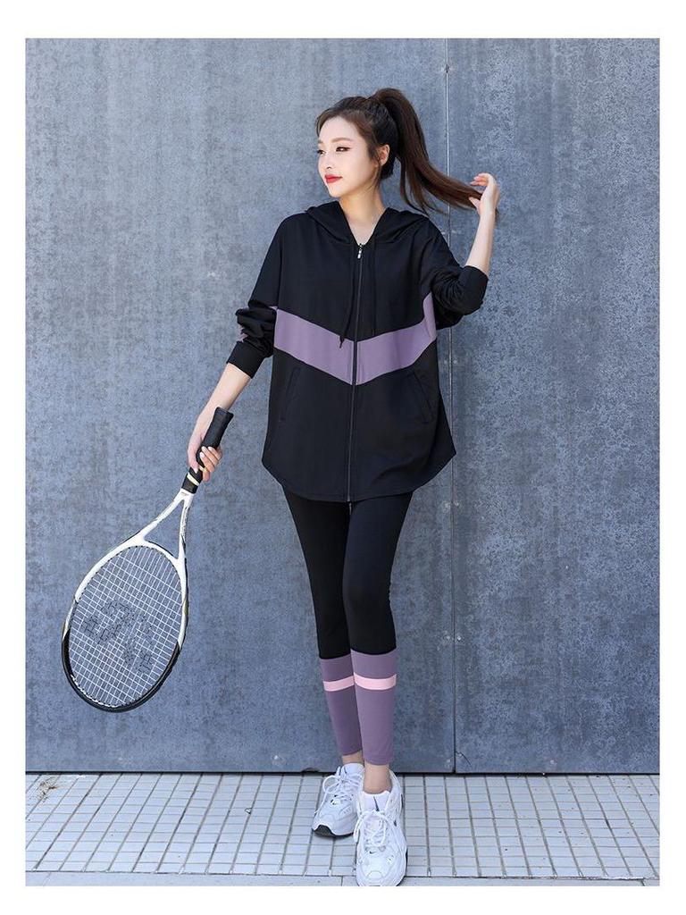 Women's Quick-Dry Long-Sleeve Sports Jacket and Yoga Set - Autumn/Winter Casual Fit