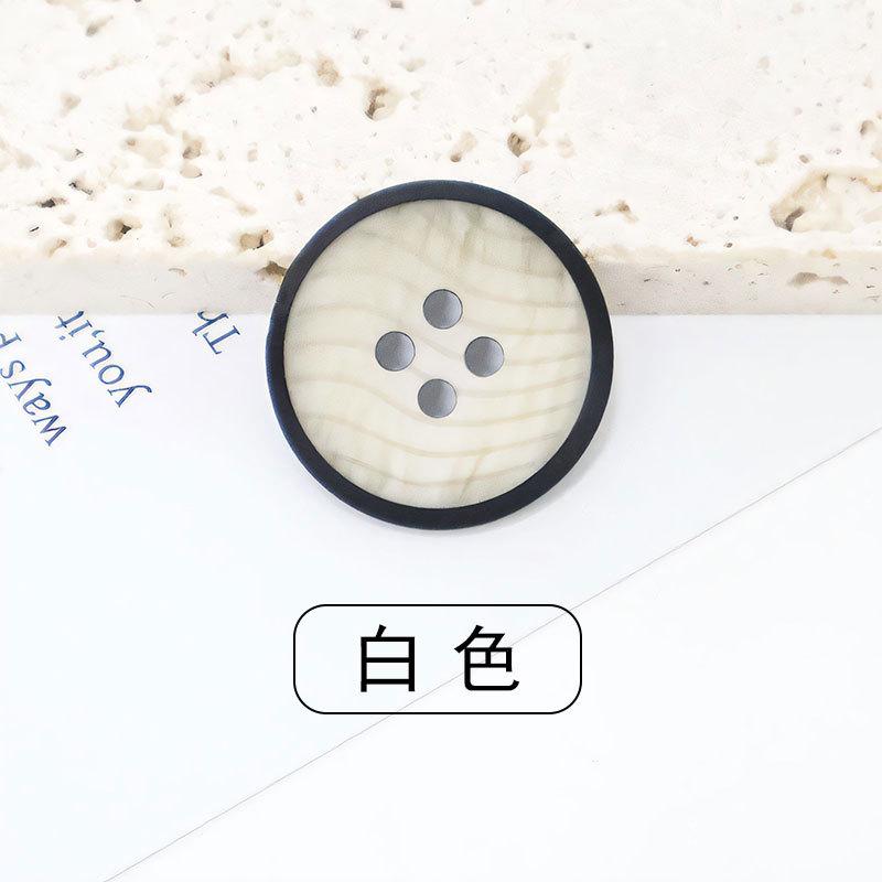 

Пальто с пуговицами из смолы, пальто из шерсти для мужчин и женщин, высококачественные круглые универсальные пуговицы с четырьмя ушками ZH-721 white 20.0mm