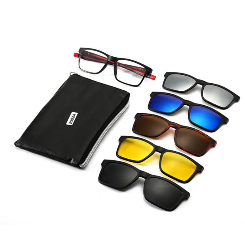 

2502 Magnetic Unisex Optical Prescription Sunglasses Slip Chain Hanging Neck Myopia -0.5 To -6.0 Reading +0.5 To +6.0 0